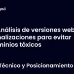 Análisis de versiones web y penalizaciones para evitar dominios tóxicos