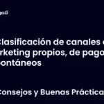 Clasificación de canales de marketing propios, de pago y espontáneos