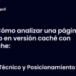 Cómo analizar una página web en versión caché con cache: