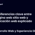 Diferencias clave entre página web sitio web y aplicación web explicado
