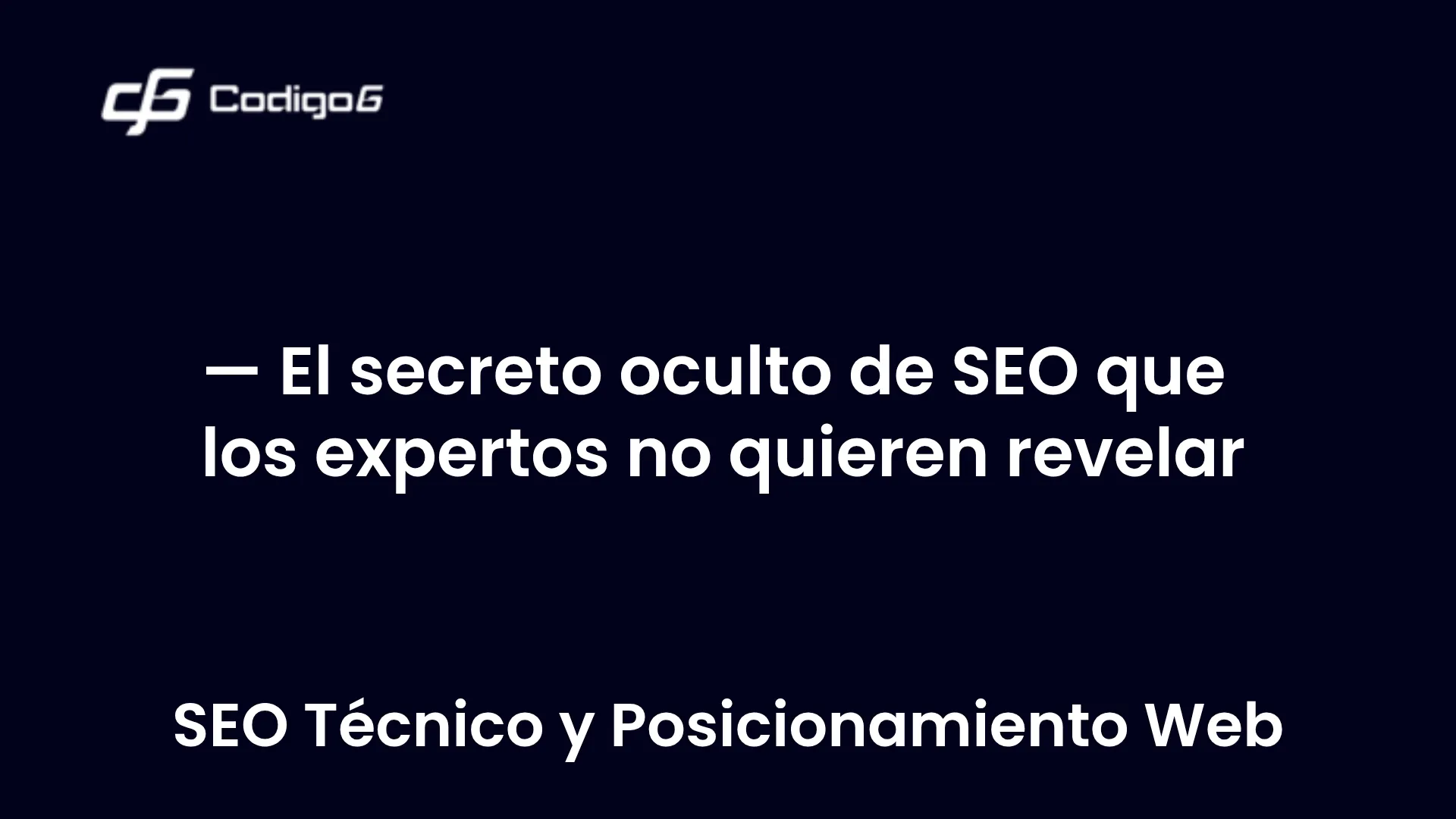 imagen destacada del post con un texto en el centro que dice El secreto oculto de SEO que los expertos no quieren revelar y abajo del texto aparece la categoria del post