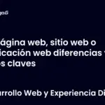 Página web, sitio web o aplicación web diferencias y usos claves