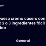 Queso crema casero con solo 2 o 3 ingredientes fácil y rápido